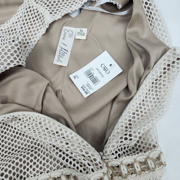 Emma and Michele V-Neck Dress Womens XL Crotched Fully Lined Boho Resort Wear - Picture 9 of 13